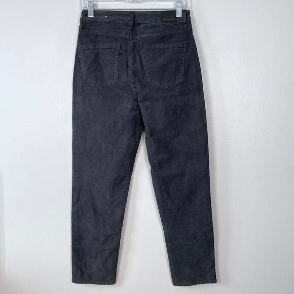 American Eagle Stretch Mom Straight Jean‎ Gray Corduroy Ankle Length Size 4 - Picture 5 of 10